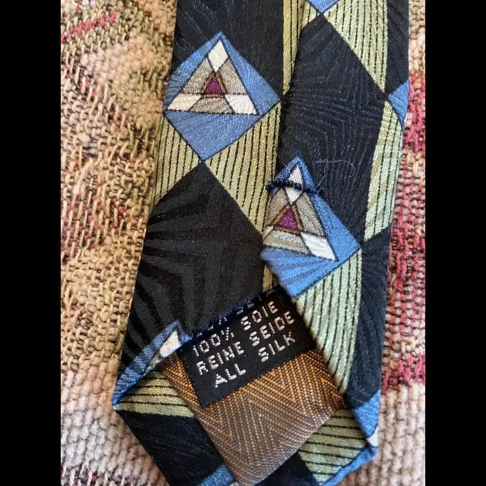Zanzara Geometric Silk Pattern Tie